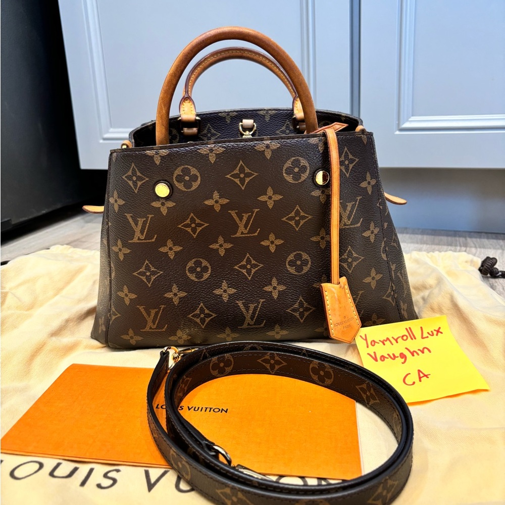 Authentic Louis Vuitton Montaigne bb Monogram.
